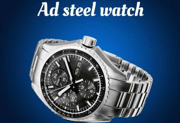 Ad steel watch