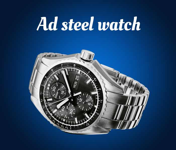 Ad steel watch